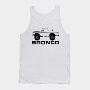 1978-1979 Bronco Side Topless Black Print Tank Top